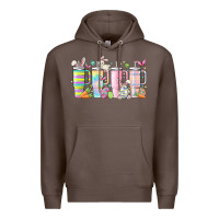 Coffee retro groovy easter Premium Hoodie - MaliasSmallBusiness
