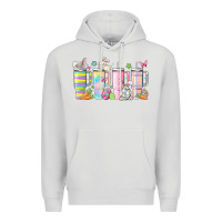 Dove Grey retro groovy easter Premium Hoodie - MaliasSmallBusiness