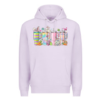 Lilac retro groovy easter Premium Hoodie - MaliasSmallBusiness