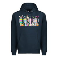 Navy retro groovy easter Premium Hoodie - MaliasSmallBusiness