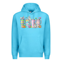 Ocean Blue retro groovy easter Premium Hoodie - MaliasSmallBusiness
