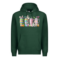Sports Green retro groovy easter Premium Hoodie - MaliasSmallBusiness