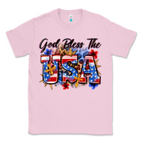 Bubblegum Pink god bless the usa Classic Tee - Zillion Design Studio