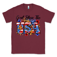 Burgundy god bless the usa Classic Tee - Zillion Design Studio