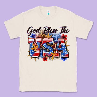 God Bless The Usa Classic Tee Designed By Zillion Design Studio