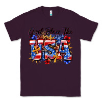 Plum god bless the usa Classic Tee - Zillion Design Studio