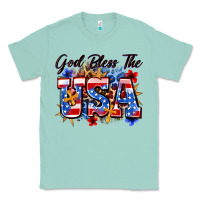 Seafoam god bless the usa Classic Tee - Zillion Design Studio
