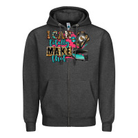 Charcoal Heather i can totally make that Zipper Hoodie - Zillion Design Studio