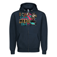 Navy i can totally make that Zipper Hoodie - Zillion Design Studio