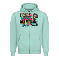 Seafoam i can totally make that Zipper Hoodie - Zillion Design Studio