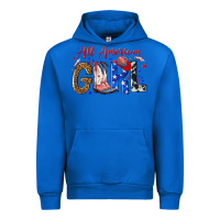 Cobalt all american girl Urban Hoodie - NancyCooperArtShop