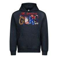 Navy all american girl Urban Hoodie - NancyCooperArtShop