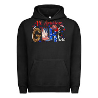 Pigment Black all american girl Urban Hoodie - NancyCooperArtShop