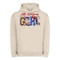 Pigment French Oak all american girl Urban Hoodie - NancyCooperArtShop