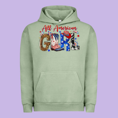 All American Girl Urban Hoodie Designed By Nancycooperartshop