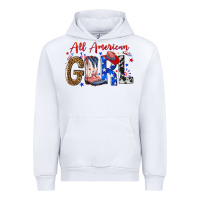 White all american girl Urban Hoodie - NancyCooperArtShop