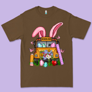 School Bus Easter Premium Tee Designed By Artiststas