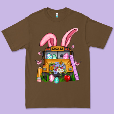 School Bus Easter Premium Tee Designed By Artiststas