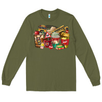 Army Green school bus driver coffee cups Long Sleeve Tee - texasbilliewilder