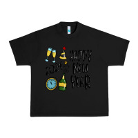 Black happy new year 2024 Urban Heavy Tee - MaliasSmallBusiness