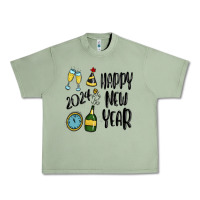 Oil Green happy new year 2024 Urban Heavy Tee - MaliasSmallBusiness