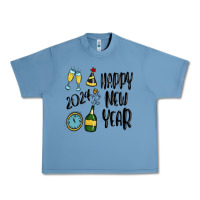 Pebble Blue happy new year 2024 Urban Heavy Tee - MaliasSmallBusiness
