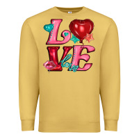 Antique Gold love with balloons Premium Sweatshirt - AdoDesignShop