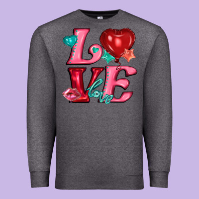 Love With Balloons Premium Sweatshirt Designed By Adodesignshop