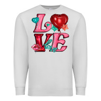 Dove Grey love with balloons Premium Sweatshirt - AdoDesignShop