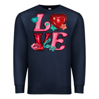 Navy love with balloons Premium Sweatshirt - AdoDesignShop