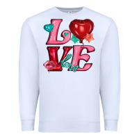 White love with balloons Premium Sweatshirt - AdoDesignShop