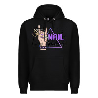 Black nail hustler Premium Hoodie - MaliasSmallBusiness