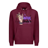 Burgundy nail hustler Premium Hoodie - MaliasSmallBusiness