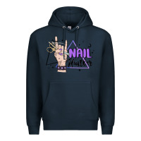 Navy nail hustler Premium Hoodie - MaliasSmallBusiness