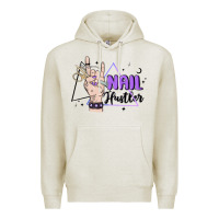 Oatmeal Heather nail hustler Premium Hoodie - MaliasSmallBusiness