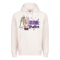 Pale Pink nail hustler Premium Hoodie - MaliasSmallBusiness