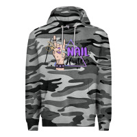 Slate Camo nail hustler Premium Hoodie - MaliasSmallBusiness