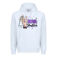 White nail hustler Premium Hoodie - MaliasSmallBusiness