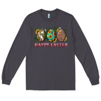 Smoke happy easter eggs with sunflower leopard and cactus Long Sleeve Tee - RanaPortraitStore