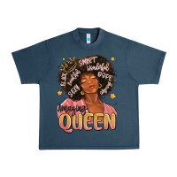 Midnight Navy black queen Urban Heavy Tee - MaliasSmallBusiness