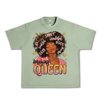 Oil Green black queen Urban Heavy Tee - MaliasSmallBusiness