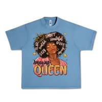 Pebble Blue black queen Urban Heavy Tee - MaliasSmallBusiness