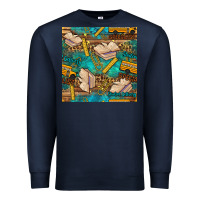 Navy student delivery specialist seamless pattern Premium Sweatshirt - BundleAndBundleShop