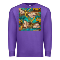 Purple student delivery specialist seamless pattern Premium Sweatshirt - BundleAndBundleShop