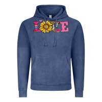 Vintage Denim love sunflower valentines day Vintage Hoodie - AdoDesignShop