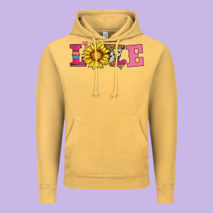 Love Sunflower Valentines Day Vintage Hoodie Designed By Adodesignshop
