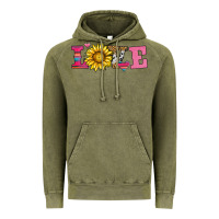 Vintage Olive love sunflower valentines day Vintage Hoodie - AdoDesignShop