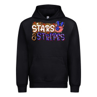 Black stars and stripes Urban Hoodie - NancyCooperArtShop