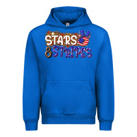 Cobalt stars and stripes Urban Hoodie - NancyCooperArtShop