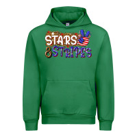 Emerald stars and stripes Urban Hoodie - NancyCooperArtShop